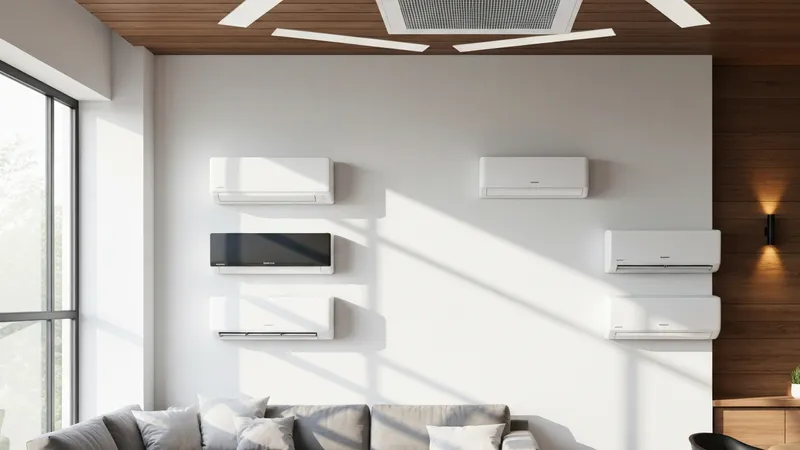 Installation professionnelle de choisir une climatisation split dans un salon moderne